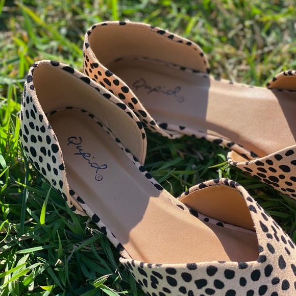 LAST ONE - Leopard Print Pointy Toe Slip On Mule Shoes SIZE 5.5 - Picture 4 of 7